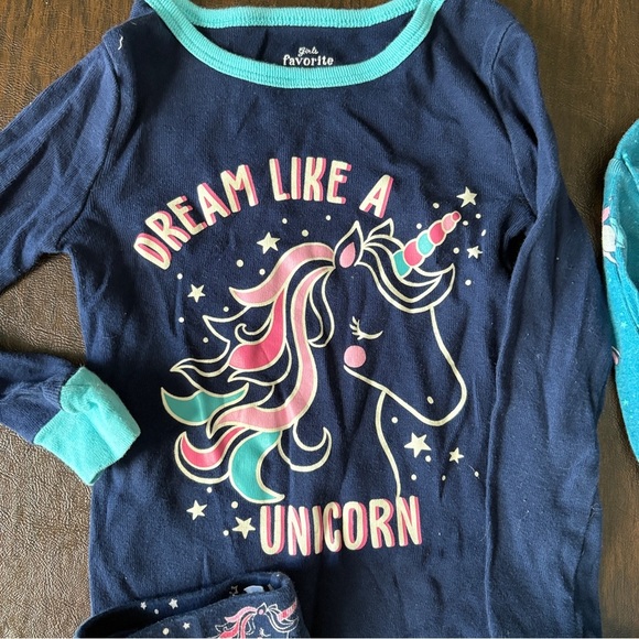 Unicorn and Rainbow Peppa Kids Pajama Set 3qty Bundle - Picture 2 of 7